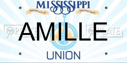 AMILLE Mississippi License Plate