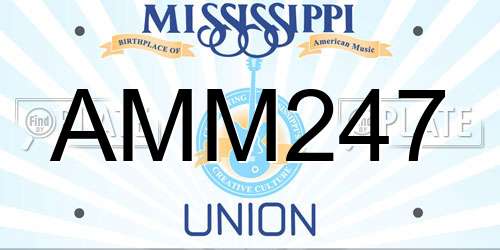 AMM247 Mississippi License Plate