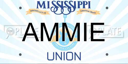 AMMIE Mississippi License Plate