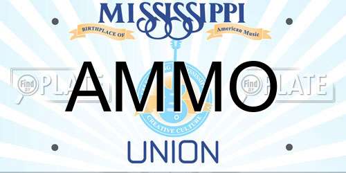 AMMO Mississippi License Plate