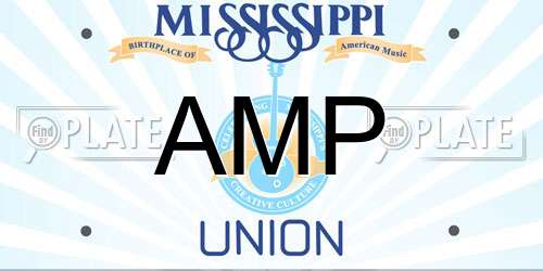AMP Mississippi License Plate