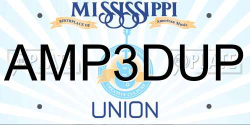AMP3DUP Mississippi License Plate