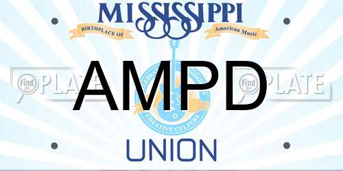 AMPD Mississippi License Plate