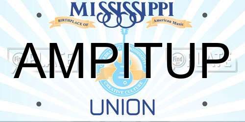 AMPITUP Mississippi License Plate