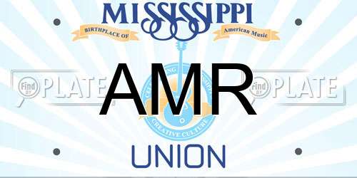 AMR Mississippi License Plate