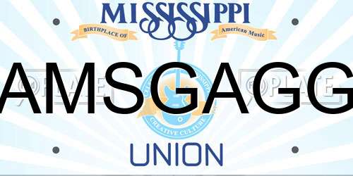 AMSGAGG Mississippi License Plate