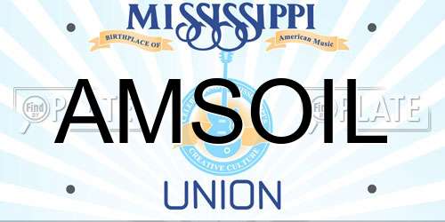 AMSOIL Mississippi License Plate
