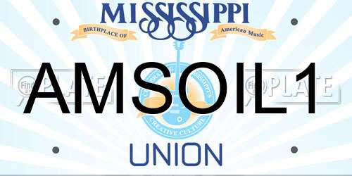 AMSOIL1 Mississippi License Plate