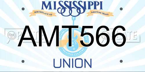 AMT566 Mississippi License Plate