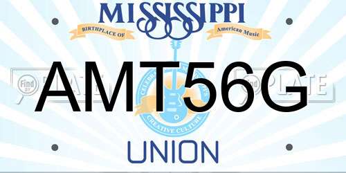 AMT56G Mississippi License Plate