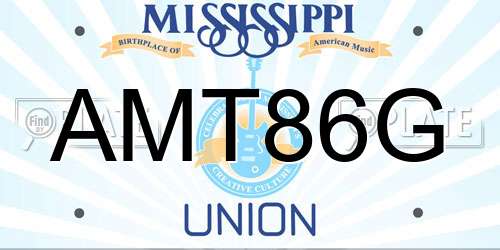 AMT86G Mississippi License Plate