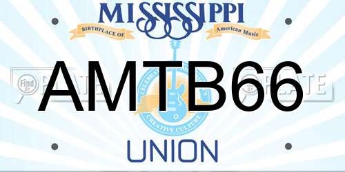 AMTB66 Mississippi License Plate