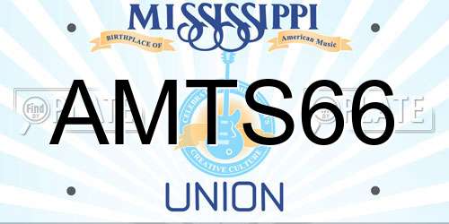 AMTS66 Mississippi License Plate