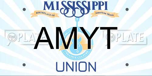 AMYT Mississippi License Plate