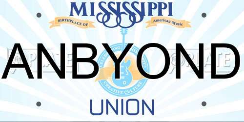 ANBYOND Mississippi License Plate