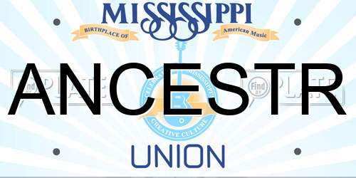 ANCESTR Mississippi License Plate