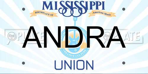 ANDRA Mississippi License Plate
