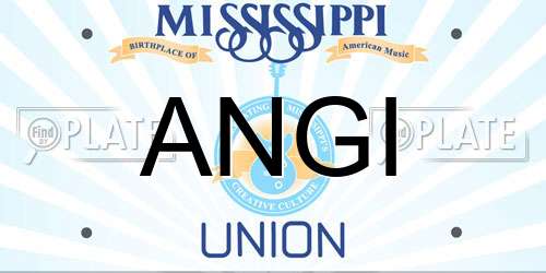 ANGI Mississippi License Plate