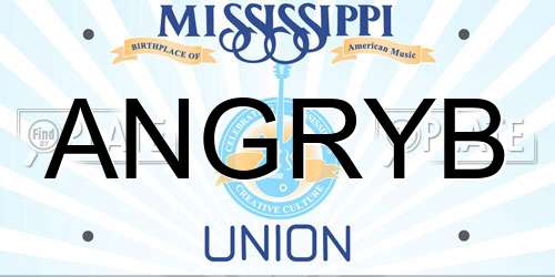 ANGRYB Mississippi License Plate