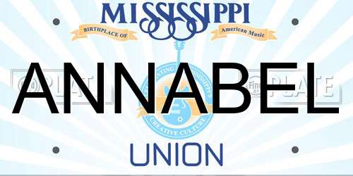 ANNABEL Mississippi License Plate