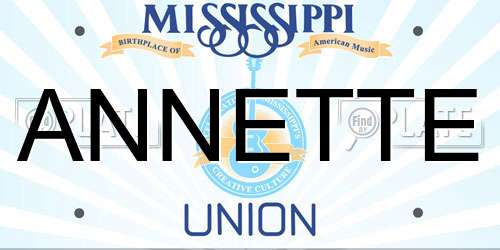 ANNETTE Mississippi License Plate