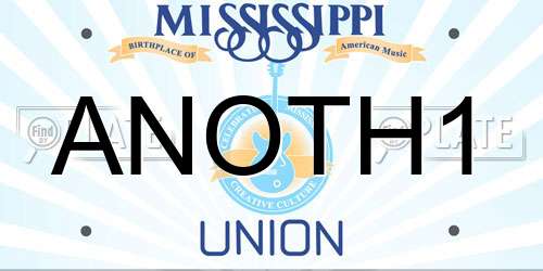 ANOTH1 Mississippi License Plate
