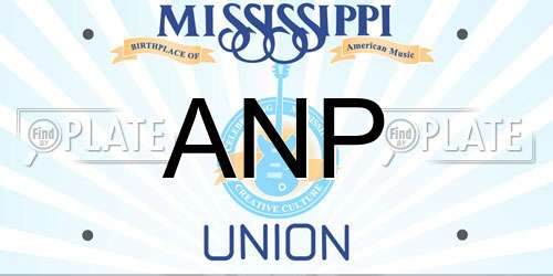 ANP Mississippi License Plate