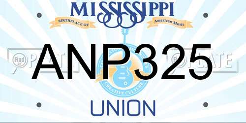 ANP325 Mississippi License Plate