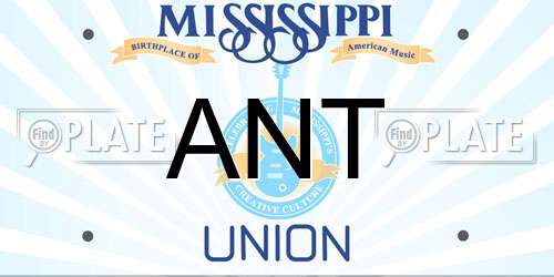 ANT Mississippi License Plate