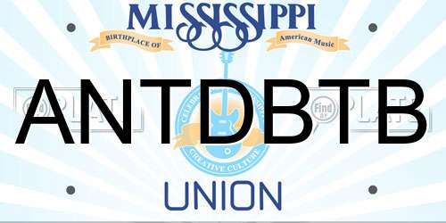 ANTDBTB Mississippi License Plate