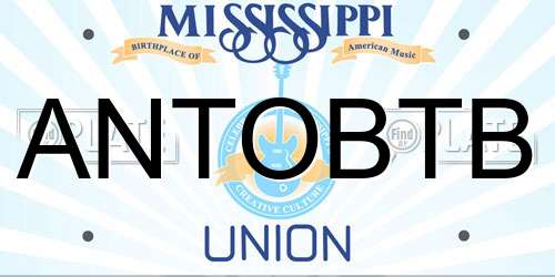 ANTOBTB Mississippi License Plate