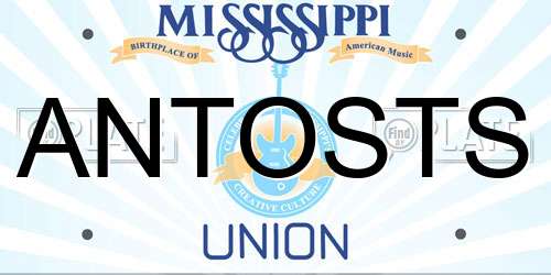 ANTOSTS Mississippi License Plate
