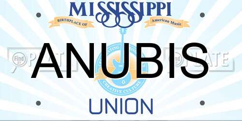 ANUBIS Mississippi License Plate