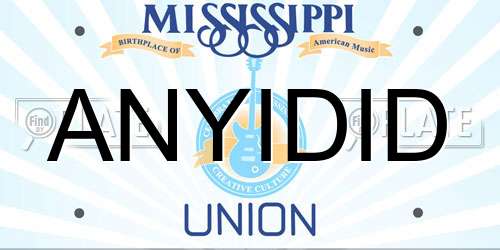 ANYIDID Mississippi License Plate