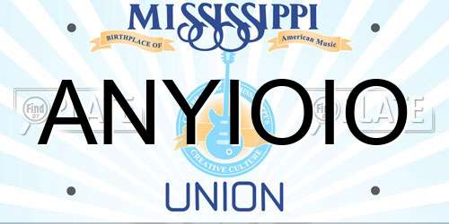 ANYIOIO Mississippi License Plate