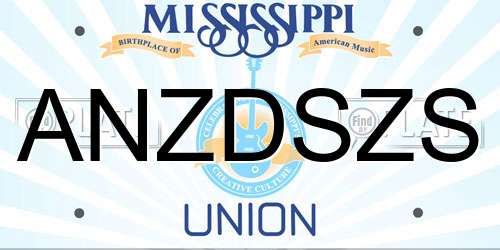 ANZDSZS Mississippi License Plate
