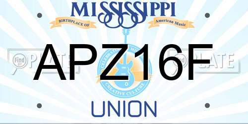 APZ16F Mississippi License Plate