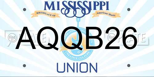 AQQB26 Mississippi License Plate