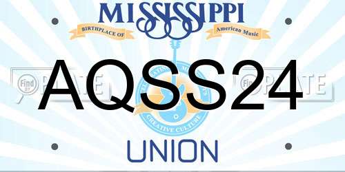 AQSS24 Mississippi License Plate