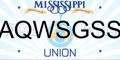 AQWSGSS Mississippi License Plate