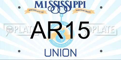 AR15 Mississippi License Plate