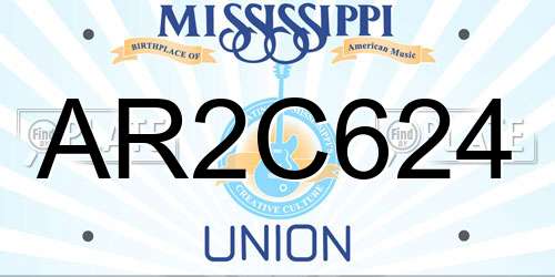 AR2C624 Mississippi License Plate