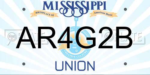 AR4G2B Mississippi License Plate