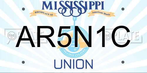 AR5N1C Mississippi License Plate