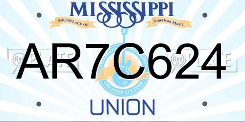 AR7C624 Mississippi License Plate
