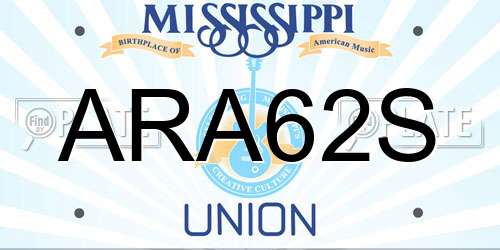 ARA62S Mississippi License Plate