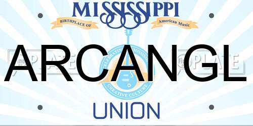 ARCANGL Mississippi License Plate