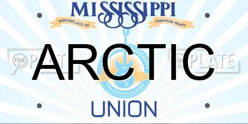 ARCTIC Mississippi License Plate