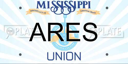 ARES Mississippi License Plate
