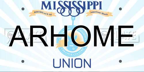 ARHOME Mississippi License Plate